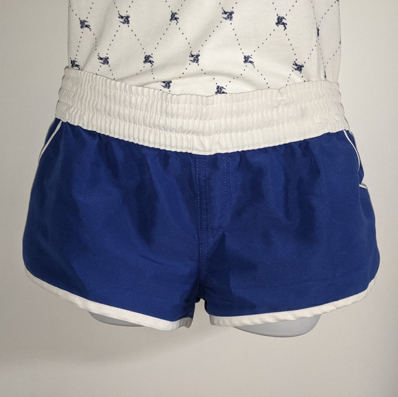 5/$25 Blue dolphin shorts white trim and with pockets - Picture 2 of 5